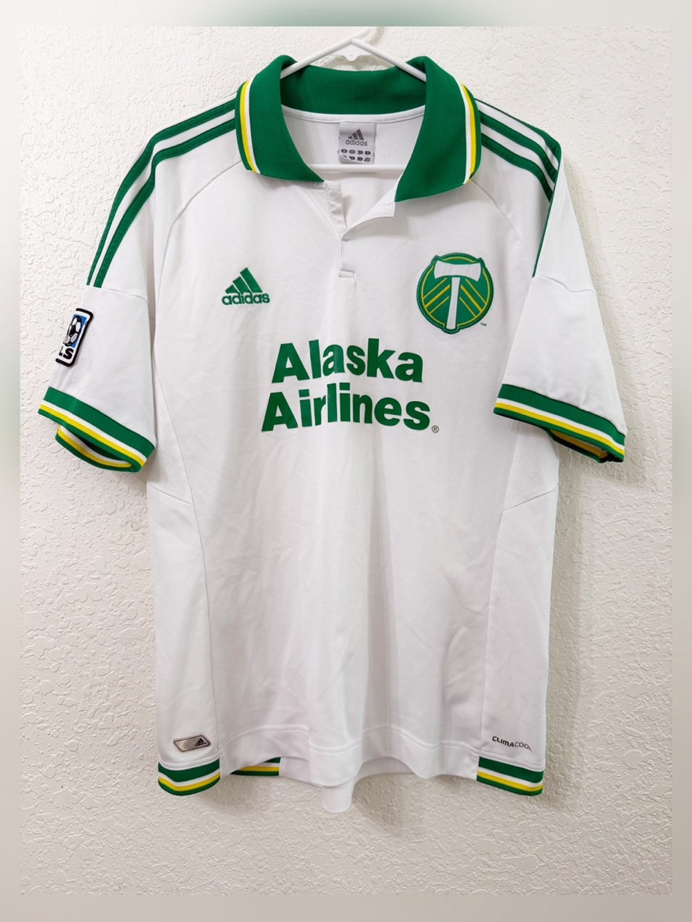 Vintage Adidas MLS Portland Timbers 2011-2012 Polo Soccer Jersey Kit - L